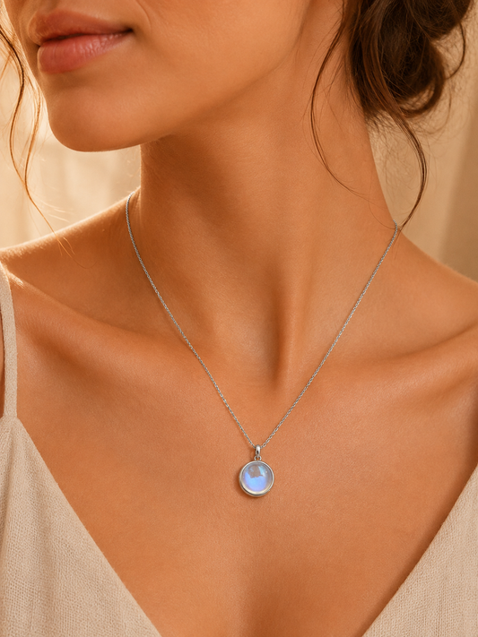 Opal Glow Round Necklace